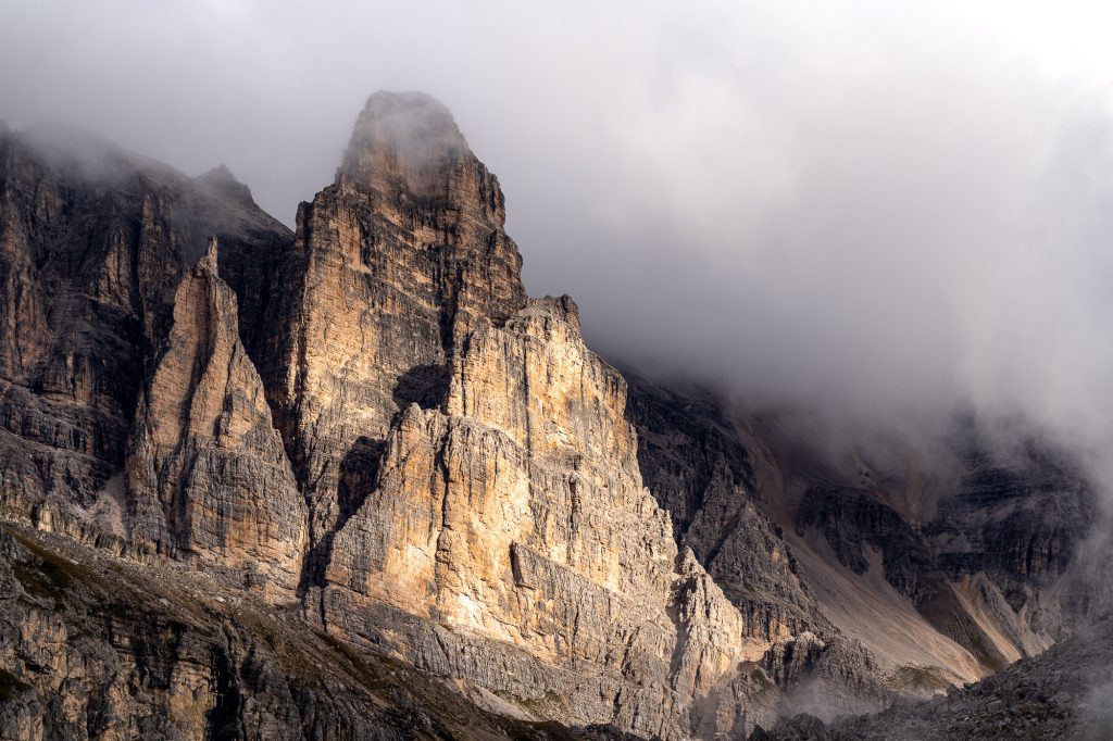 Landschaftsfotografie in den Dolomiten - Berge mit dem Teleobjektiv